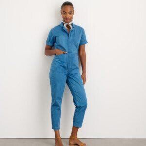 Alex Mill Indigo Dyed Standard Jumpsuit in Cotton Twill Jumpsuit